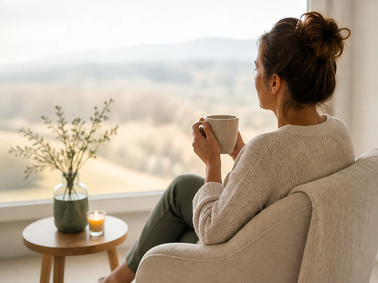 Une femme prenant le temps de déposer ce qu’elle ressent