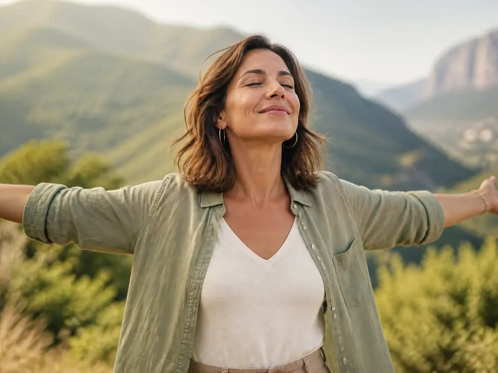 Une femme d’environ 40 ans qui évolue